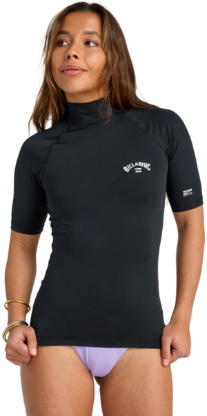 2026 Billabong Mujer Camiseta De Lycra De Manga Corta Tropical Surf EBJWR03041 - Black